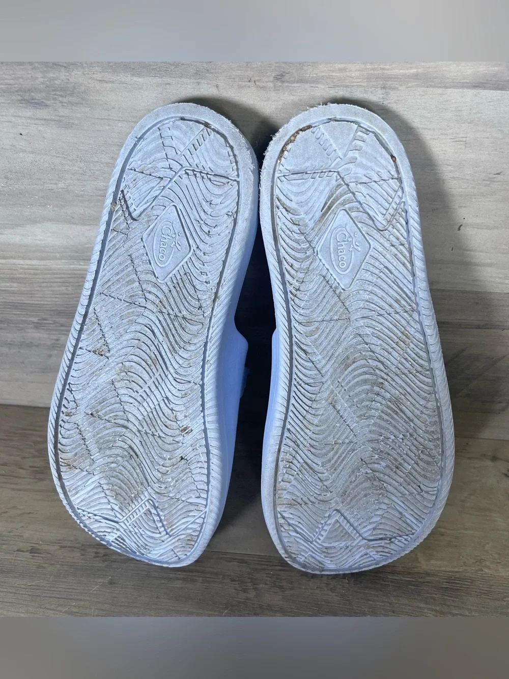 Chaco Chillos Slides Junior 6 Periwinkle Light Blue Slides Slip On Sandals Beach